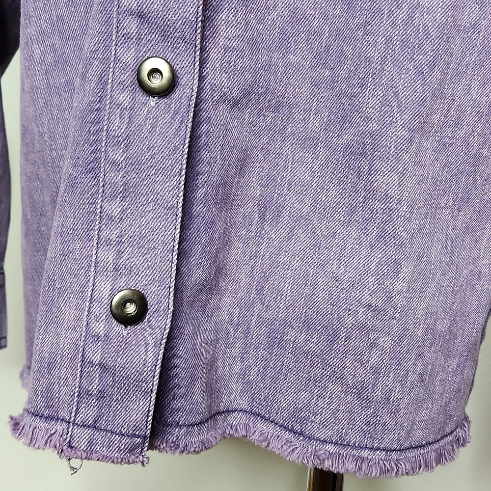 ENTRO Denim Utility Shacket Jacket - Picture 5 of 13